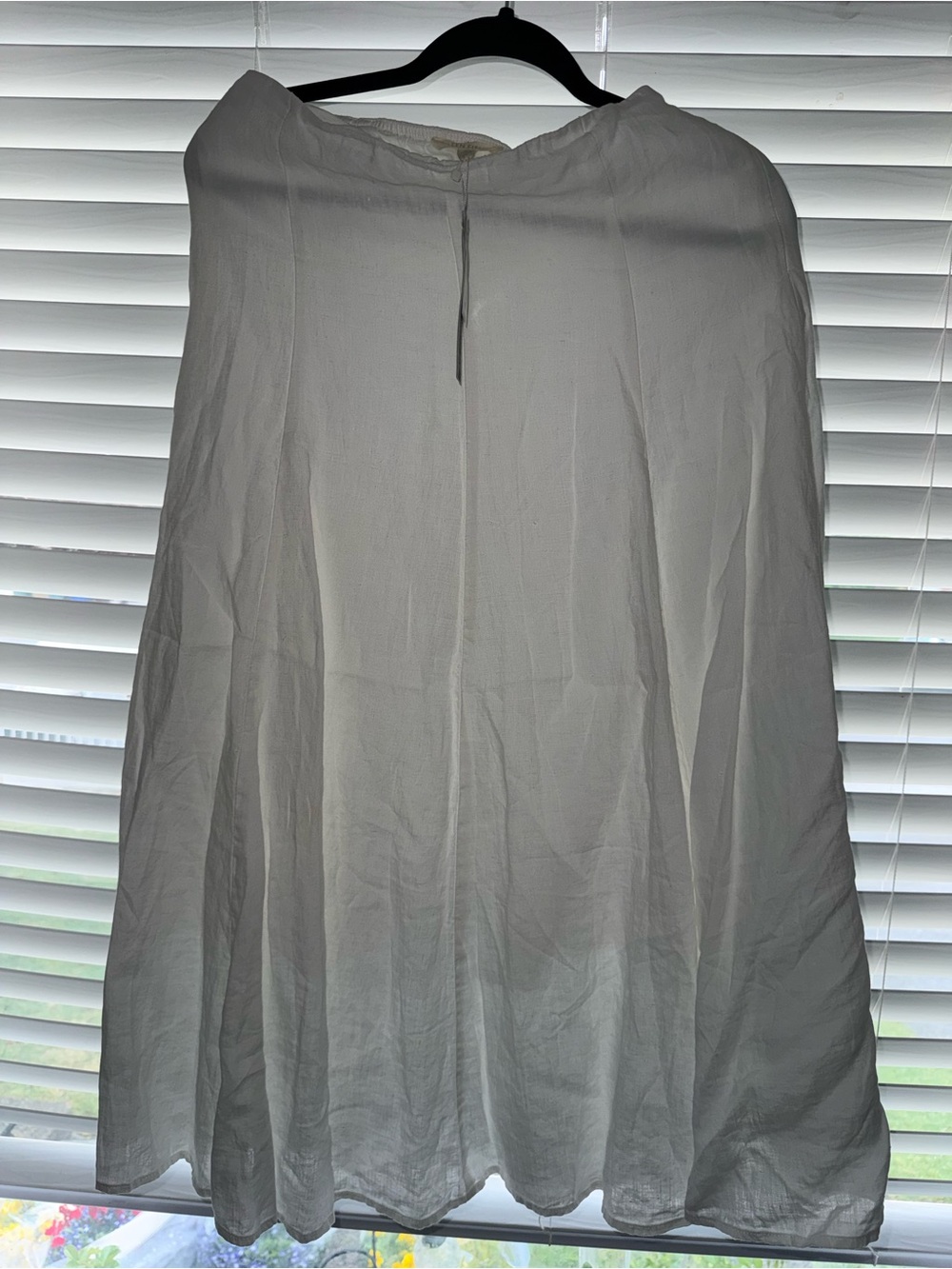 Eileen Fisher White A-Line Linen Skirt - Picture 2 of 4
